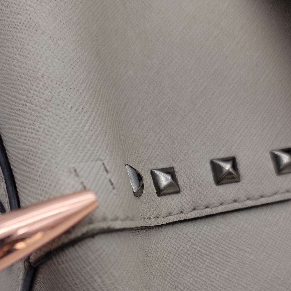 Michael Kors Taupe Studded Satchel - Picture 13 of 13